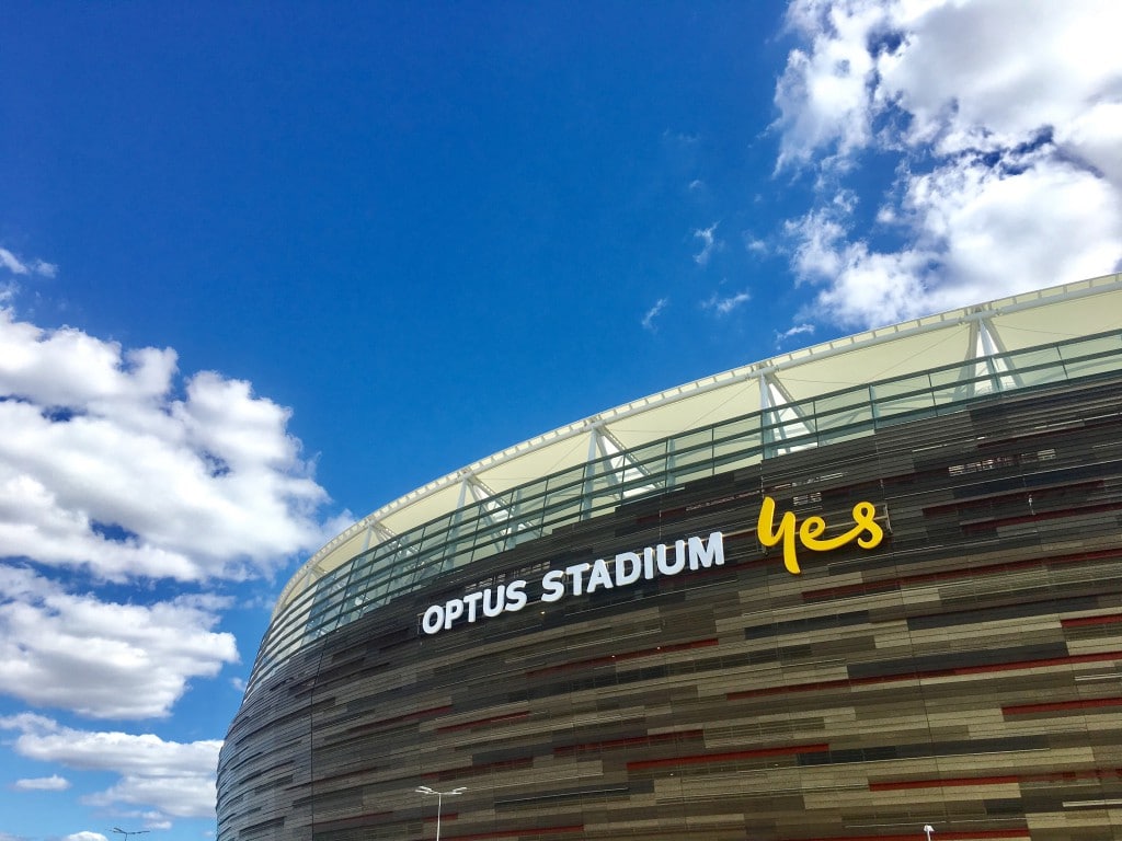 Optus unveils stadium signage